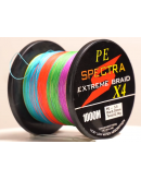 Braided fishing line PE4  Multicolor Spectra extreme braid 1000m , 0,37mm