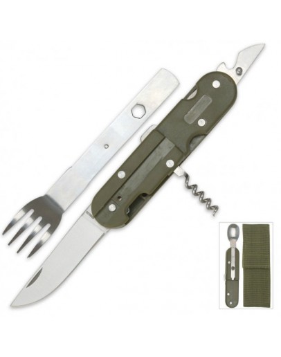 Multifunction knife with cutlery MFH