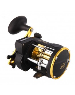 Metal smooth saltwater reel with counter (Left-handed)
